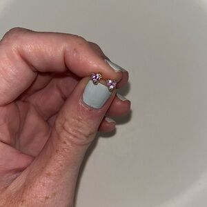 Vintage Amethyst Heart Stud Earrings 💜💜